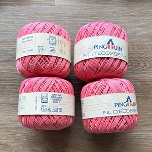 Pingouin Pink Cotton Yarn Set